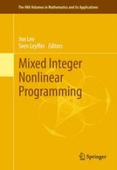 book Mixed Integer Nonlinear Programming