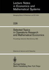 book Selected Topics in Operations Research and Mathematical Economics: Proceedings of the 8th Symposium on Operations Research, Held at the University of Karlsruhe, West Germany August 22–25, 1983