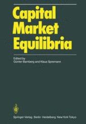 book Capital Market Equilibria