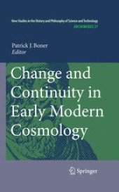 book Change and Continuity in Early Modern Cosmology