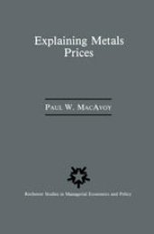 book Explaining Metals Prices: Economic Analysis of Metals Markets in the 1980s and 1990s