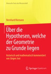 book Bernhard Riemann „Über die Hypothesen, welche der Geometrie zu Grunde liegen“