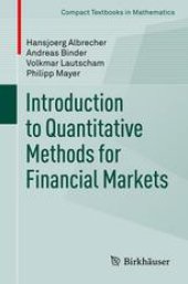 book Introduction to Quantitative Methods for Financial Markets