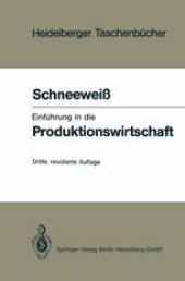 book Einführung in die Produktionswirtschaft