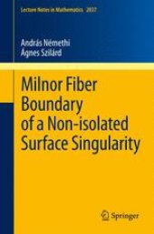 book Milnor Fiber Boundary of a Non-isolated Surface Singularity