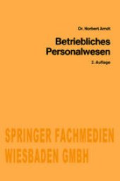 book Betriebliches Personalwesen