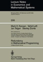 book Redundancy in Mathematical Programming: A State-of-the-Art Survey