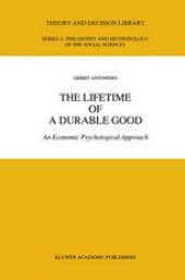 book The Lifetime of a Durable Good: An Economic Psychological Approach