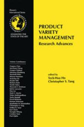 book Product Variety Management: Research Advances