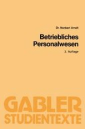 book Betriebliches Personalwesen