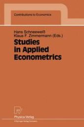 book Studies in Applied Econometrics