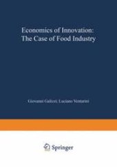 book Economics of Innovation: The Case of Food Industry