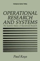 book Operational Research and Systems: The Systemic Nature of Operational Research