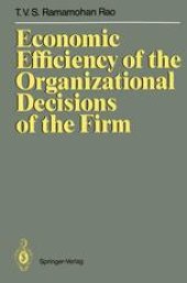 book Economic Efficiency of the Organizational Decisions of the Firm