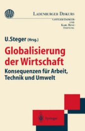 book Globalisierung der Wirtschaft: Konsequenzen für Arbeit, Technik und Umwelt