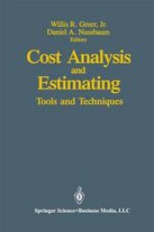 book Cost Analysis and Estimating: Tools and Techniques