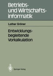 book Entwicklungsbegleitende Vorkalkulation