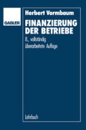 book Finanzierung der Betriebe