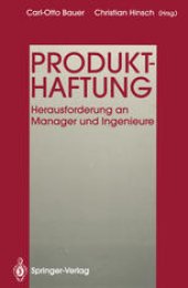 book Produkthaftung: Herausforderung an Manager und Ingenieure