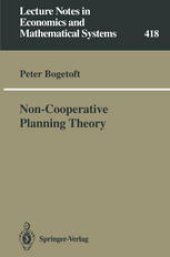 book Non-Cooperative Planning Theory