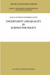 book Uncertainty and Quality in Science for Policy