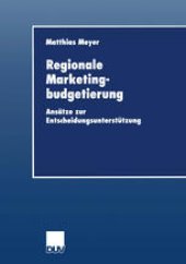 book Regionale Marketingbudgetierung: Ansätze zur Entscheidungsunterstützung