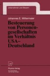 book Besteuerung von Personengesellschaften im Verhältnis USA — Deutschland