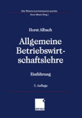 book Allgemeine Betriebswirtschaftslehre: Einführung