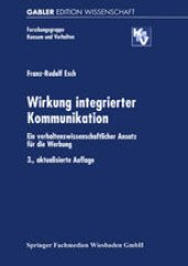 book Wirkung integrierter Kommunikation: Ein verhaltenswissenschaftlicher Ansatz für die Werbung