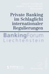 book Private Banking im Schlaglicht internationaler Regulierungen