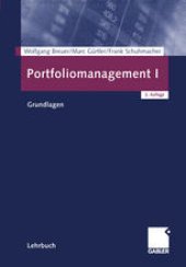 book Portfoliomanagement I: Grundlagen