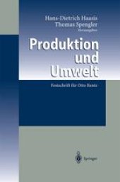 book Produktion und Umwelt: Festschrift für Otto Rentz