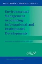 book Environmental Management Accounting: Informational and Institutional Developments