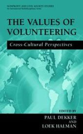 book The Values of Volunteering: Cross-Cultural Perspectives