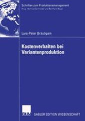 book Kostenverhalten bei Variantenproduktion