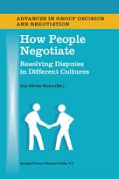 book How People Negotiate: Resolving Disputes in Different Cultures