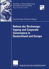 book Reform der Rechnungslegung und Corporate Governance in Deutschland und Europa