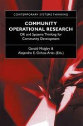 book Community Operational Research: OR and Systems Thinking for Community Development