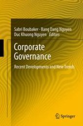 book Corporate Governance: Recent Developments and New Trends