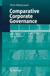 book Comparative Corporate Governance: Shareholders as a Rule-maker