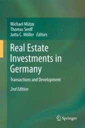 book Real Estate Investments in Germany: Transactions and Development