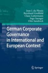 book German Corporate Governance in International and European Context