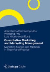 book Quantitative Marketing and Marketing Management: Marketing Models and Methods in Theory and Practice