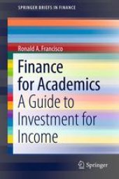 book Finance for Academics: A Guide to Investment for Income