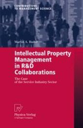 book Intellectual Property Management in R&D Collaborations: The Case of the Service Industry Sector