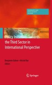 book Policy Initiatives Towards the Third Sector in International Perspective