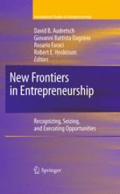 book New Frontiers in Entrepreneurship: Recognizing, Seizing, and Executing Opportunities