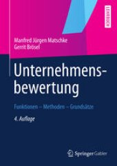 book Unternehmensbewertung: Funktionen — Methoden — Grundsätze