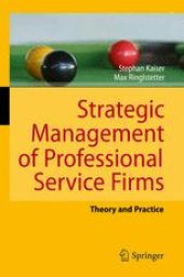 book Strategic Management of Professional Service Firms: Theory and Practice