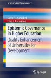 book Epistemic Governance in Higher Education: Quality Enhancement of Universities for Development